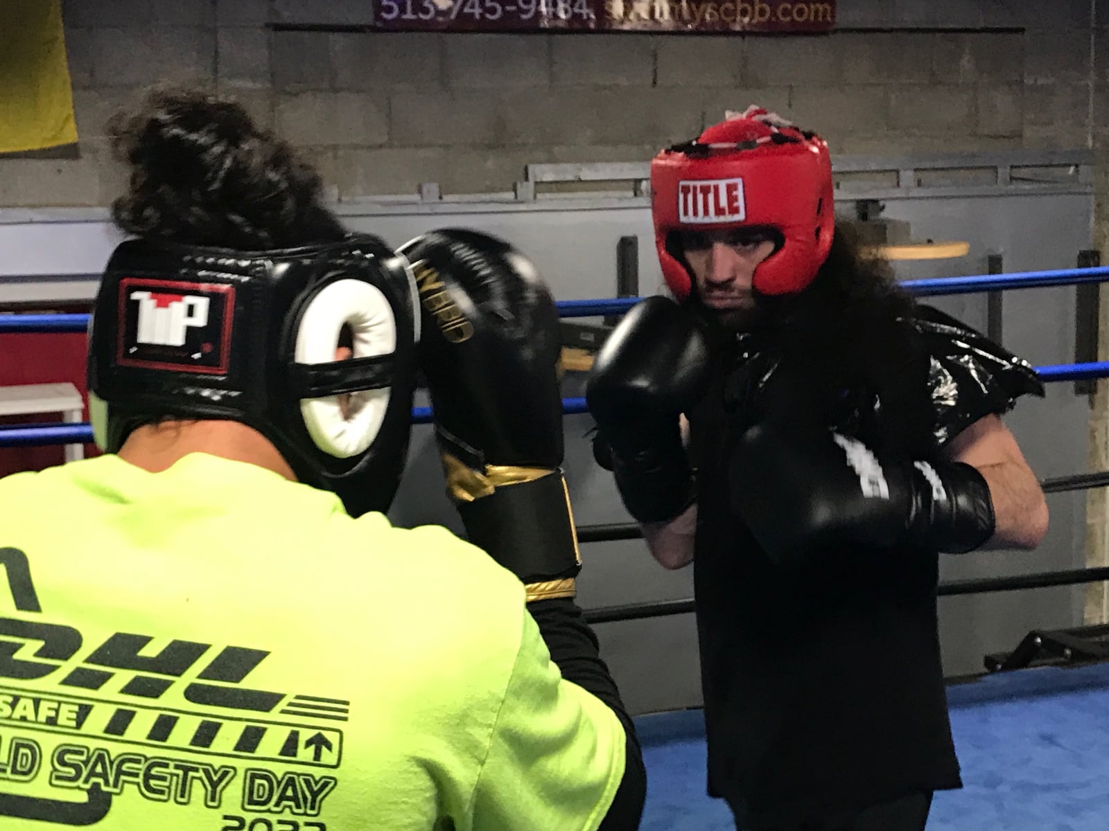 Middleweight Andrew Zammit, sparring a couple of days ago at the DMC Boxing Academy in Centerville, will fight in the USA Boxing National Championships next week in Lubbock, Texas. Tom Archdeacon/CONTRIBUTED