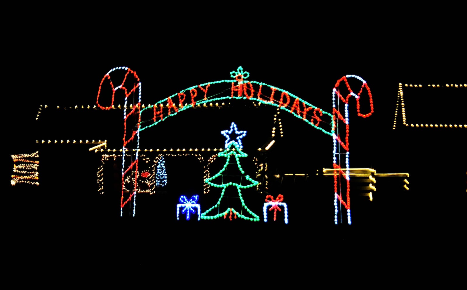 Holiday Lights at Lostcreek Reserve in Troy will open on Nov. 29, 2019. The new drive-through lights display will be open weekends only and is set on a picturesque historic farm and wooded area. Here is sneak peek at what to expect from a media preview event on Nov. 23, 2019. DAVID MOODIE/CONTRIBUTED