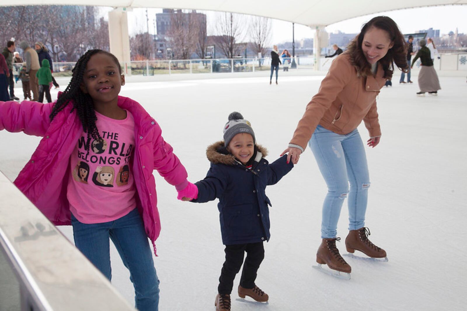 A family pass to the MetroParks Ice Rink at RiverScape includes season-long admission. CONTRIBUTED