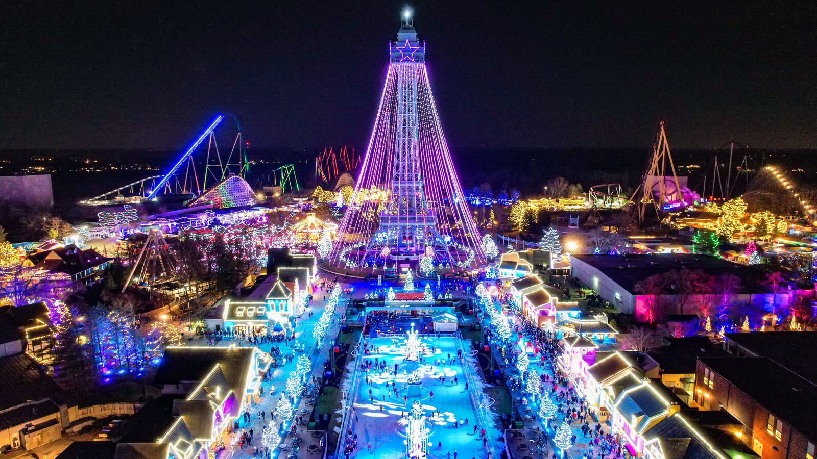 Kings Island WinterFest is open on select nights through the end of December. CONTRIBUTED