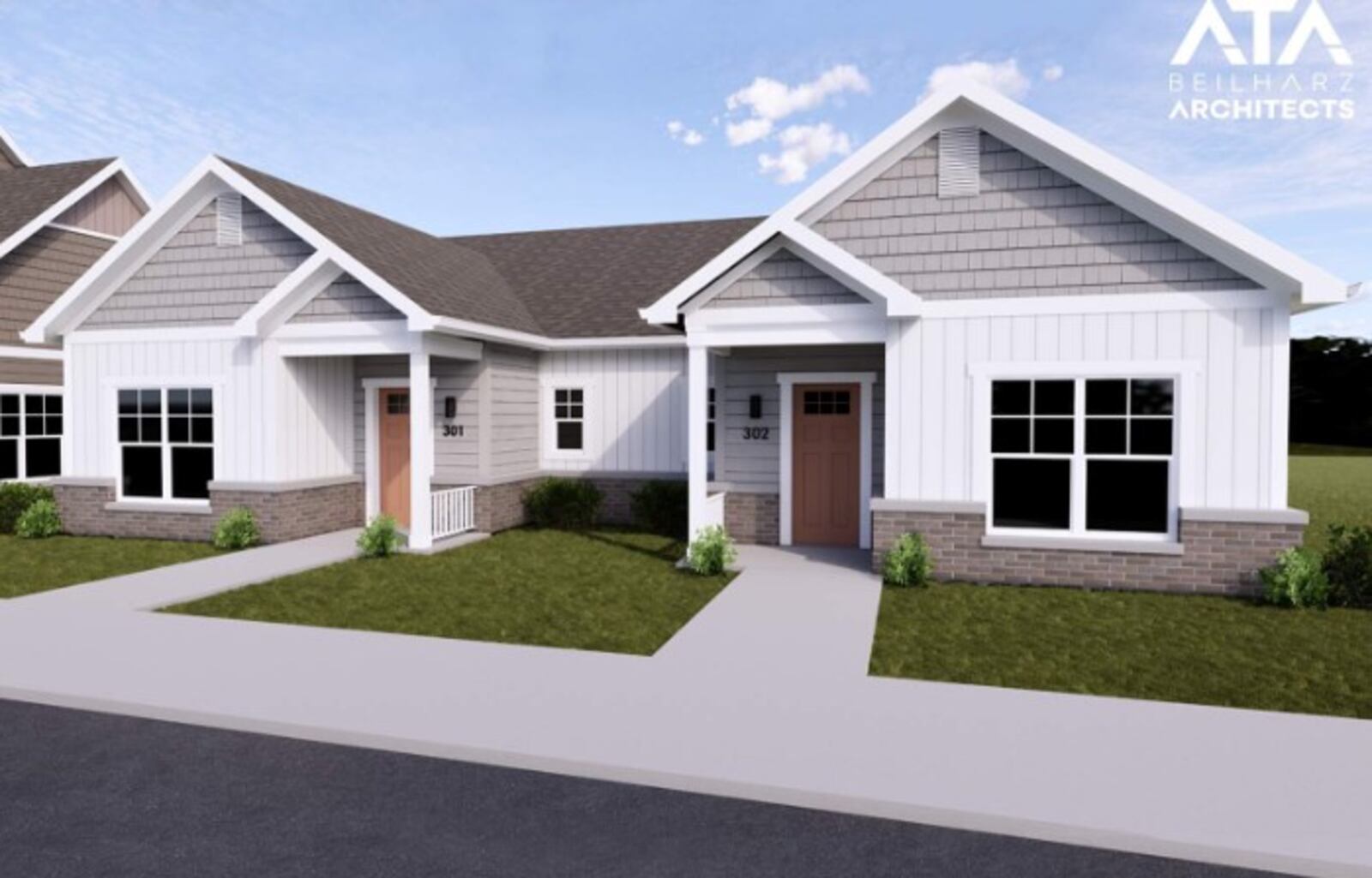 A rendering of proposed kinship family housing in Old North Dayton. CONTRIBUTED by ATA Beilharz Architects LLC, the architect on the project.