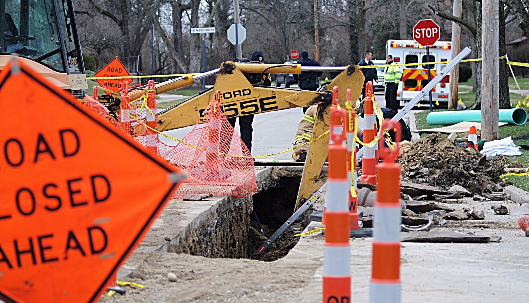 PHOTOS: Oakwood city worker rescued from collapsed trench