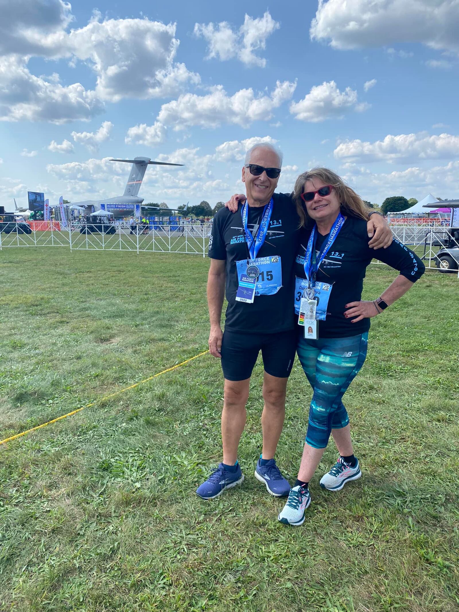 My beau, Bobby Joe, and I participated in the Sept. 17, 2022, Air Force Half Marathon at Wright-Patterson Air Force Base. Contributed photo 