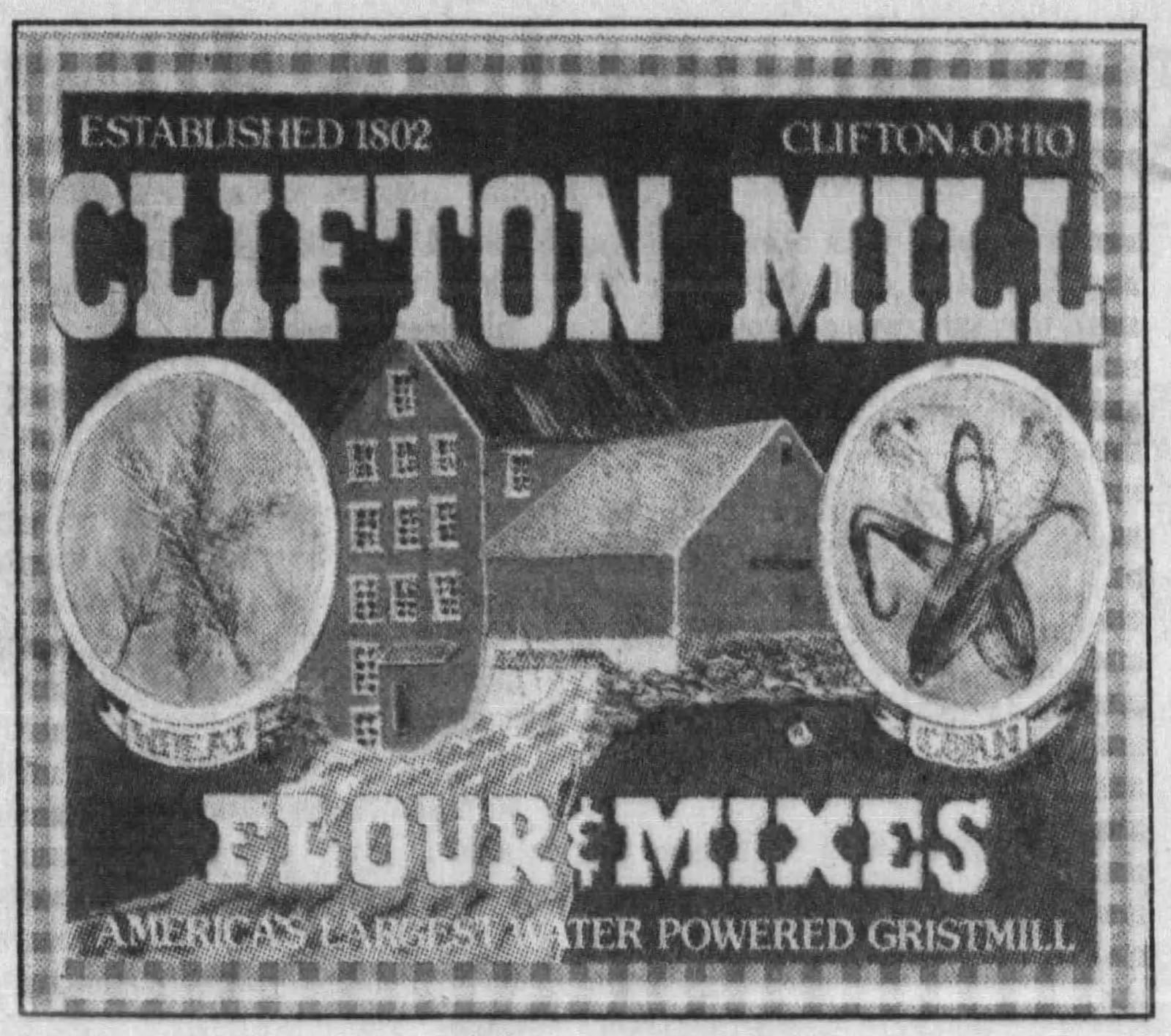 A Clifton Mill flour mix package from 1984. DAYTON DAILY NEWS ARCHIVES.