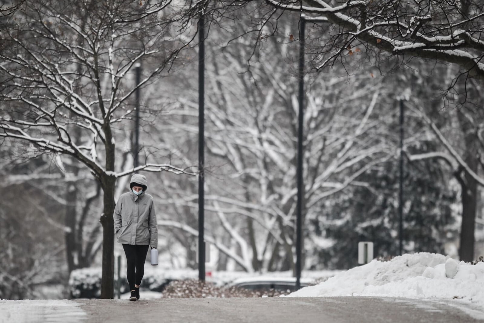 It was a cold but beautiful hike to classes this morning near the University of Dayton campus.