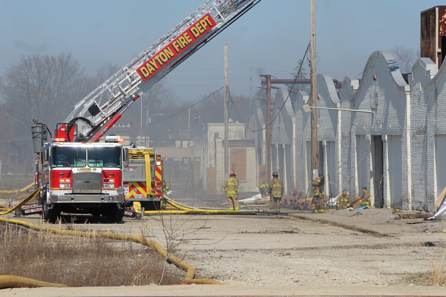 Fire at Wright brothers airplane factory site