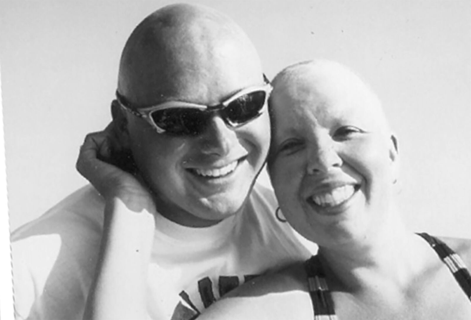 Heather Salazar (right) with her husband Steve while she was in treatment for stage 1 breast cancer in 2006.