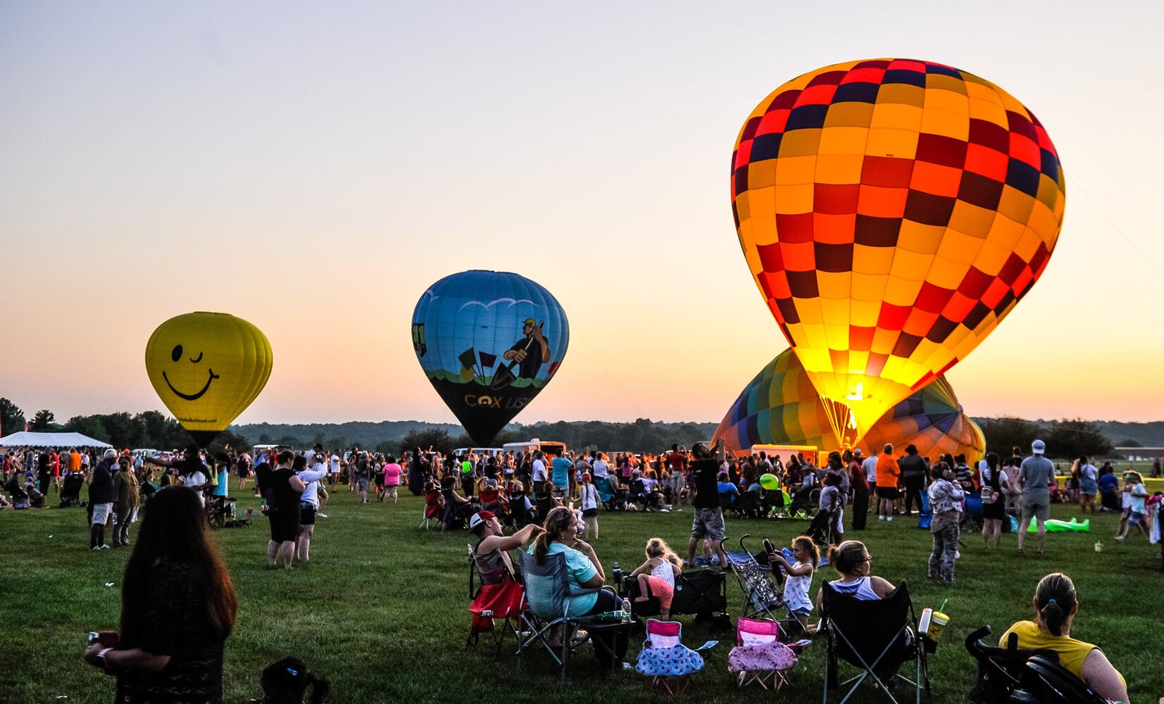 Ohio Challenge balloon glow and fireworks