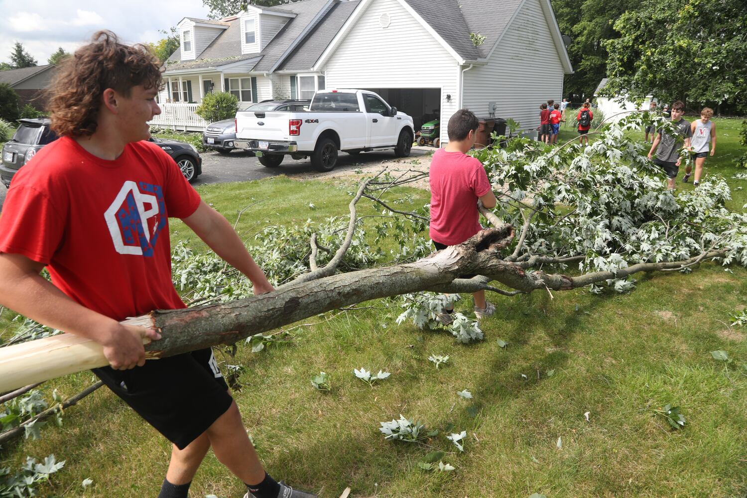 Storm damage caused by tornadoes