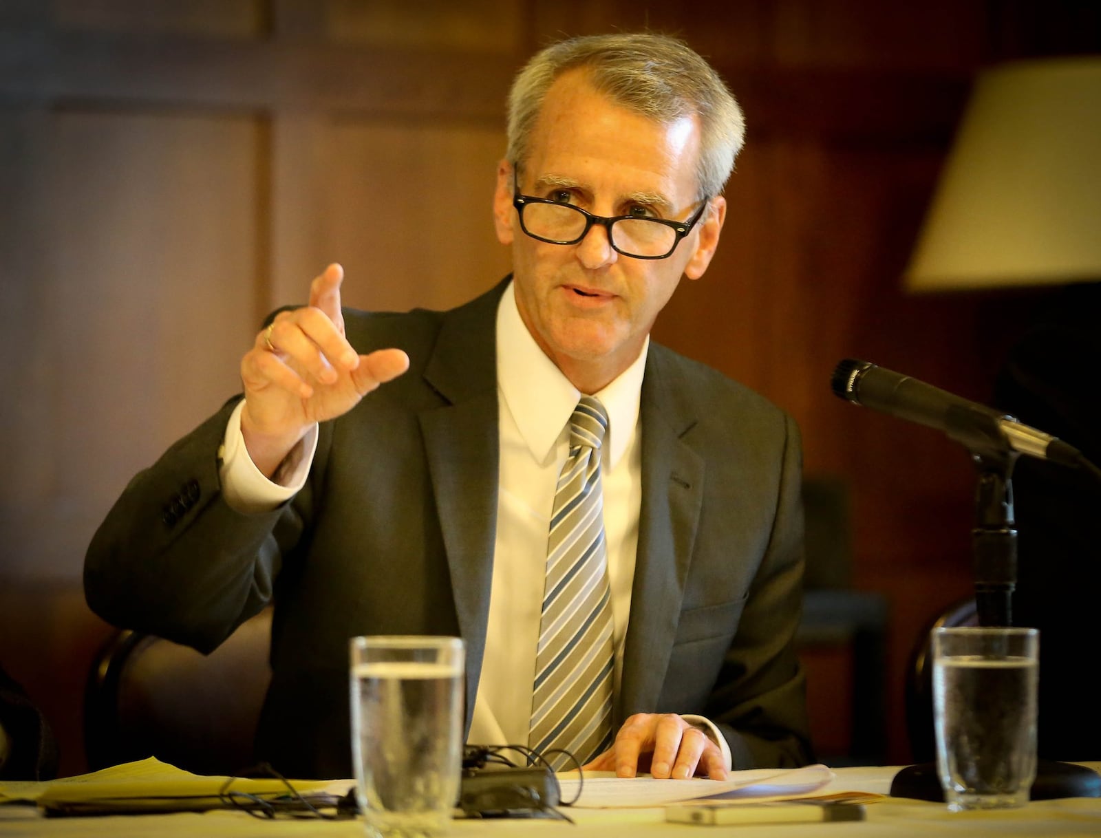 Dan Foley, Montgomery County commissioner, speaks at the Engineers Club in Dayton. FILE