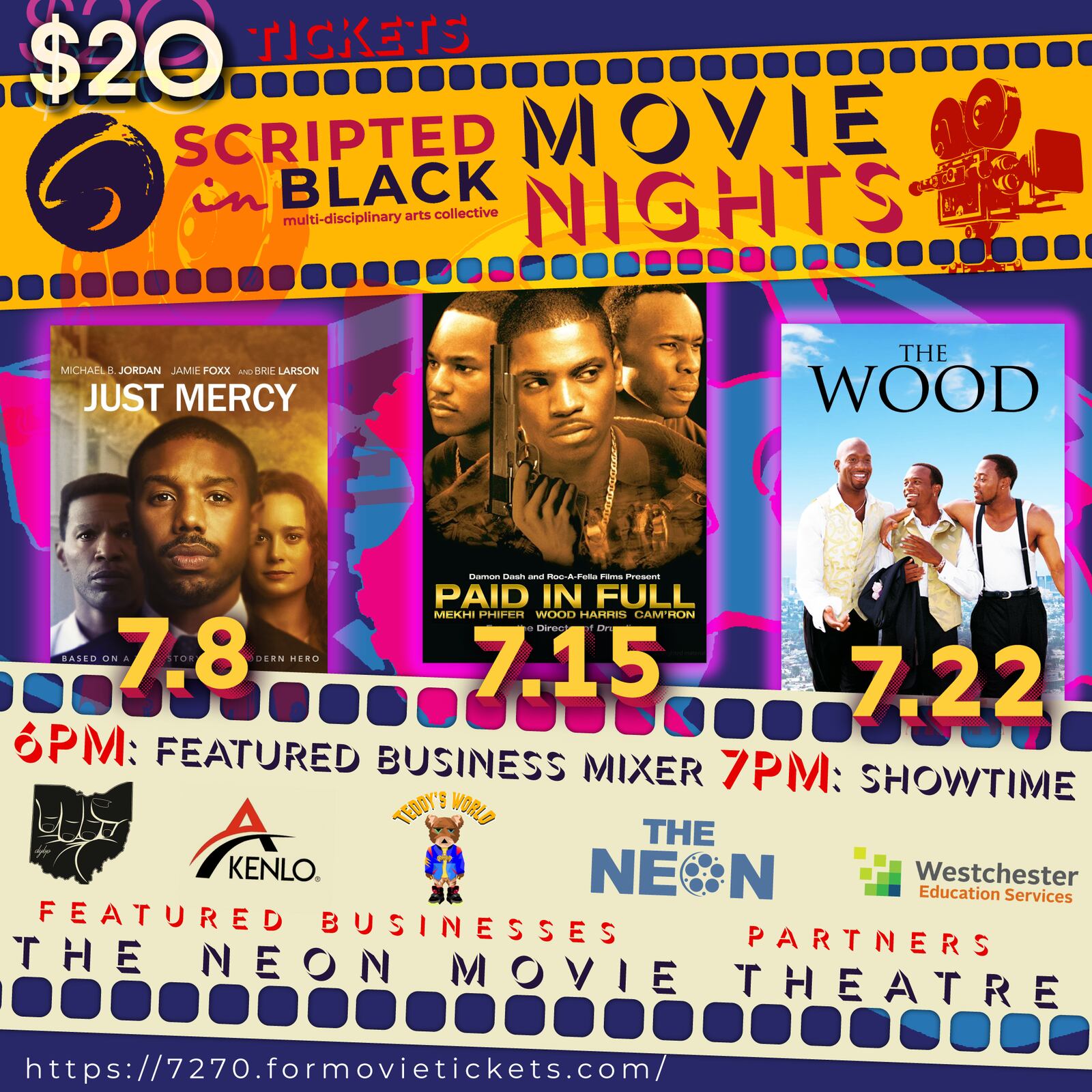 Scripted in Black will be hosting a film series at The Neon that highlights local black-owned businesses and organizations in the Dayton area on July 8, 15 and 22.