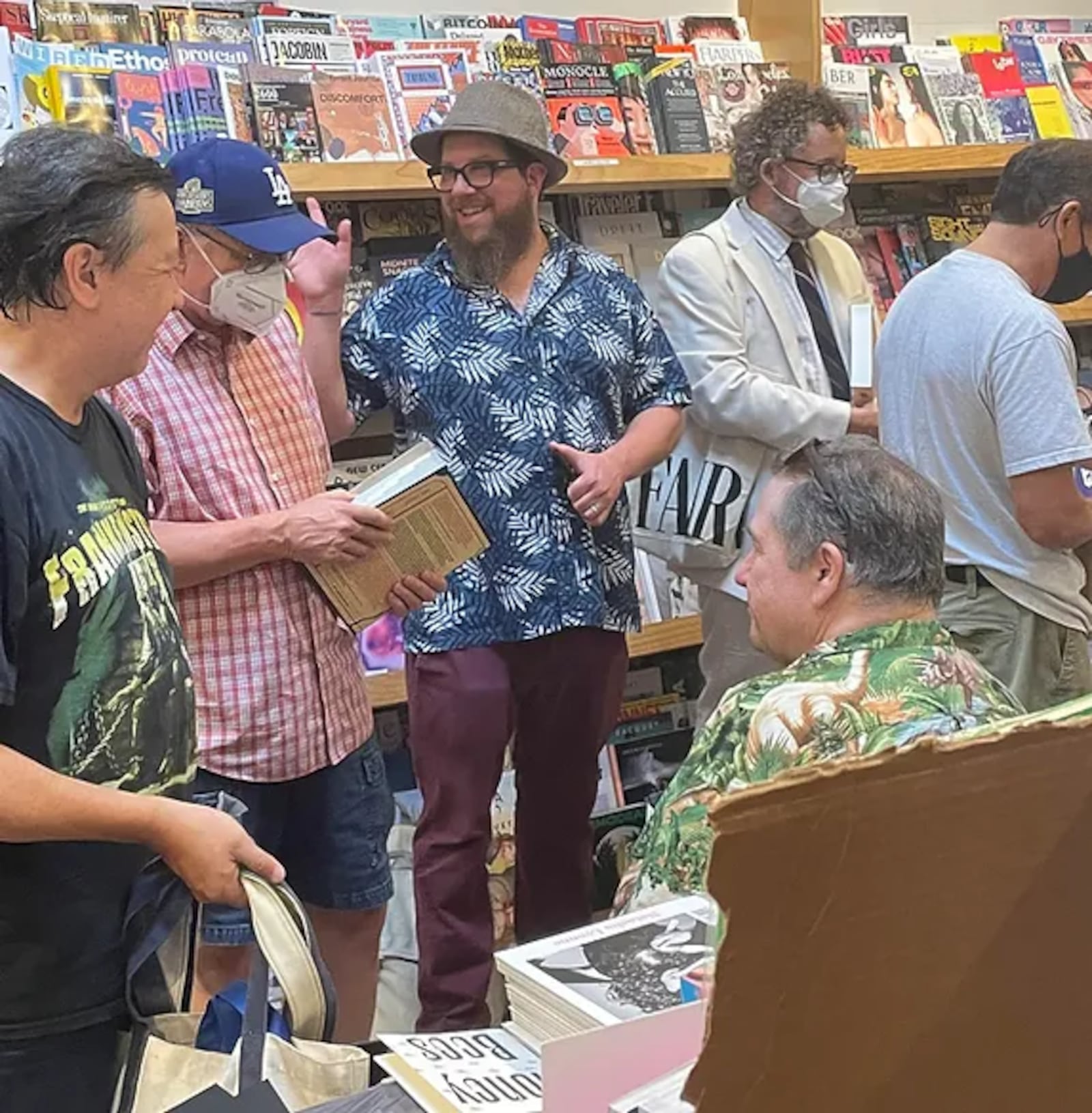 Mathew Klickstein, center, at a book signing at Skylight Books in Los Angeles in September 2022. CONTRIBUTED