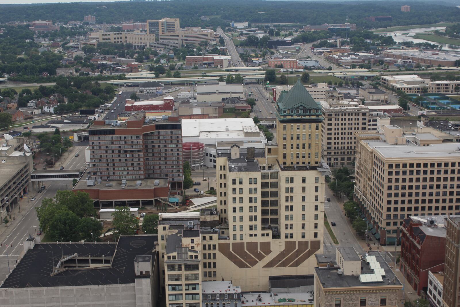 The Centre City building at 40 S. Main St. in downtown Dayton. The 21-story office tower has been vacant for years. CORNELIUS FROLIK / STAFF