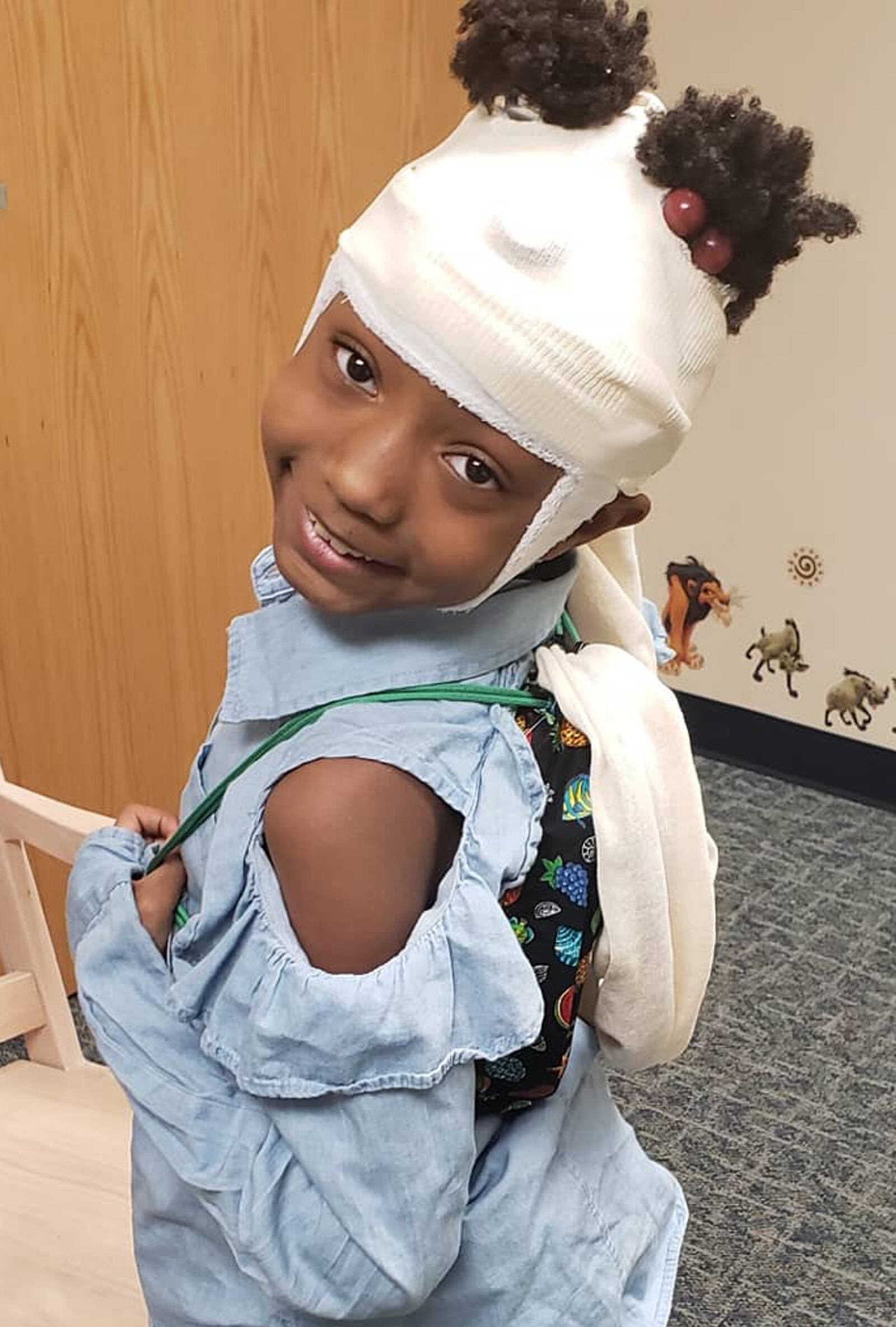 Jordynn Farley had to wear electrodes 24 hours a day during her EEG's, but her only complaint was that "it was heavy." CONTRIBUTED