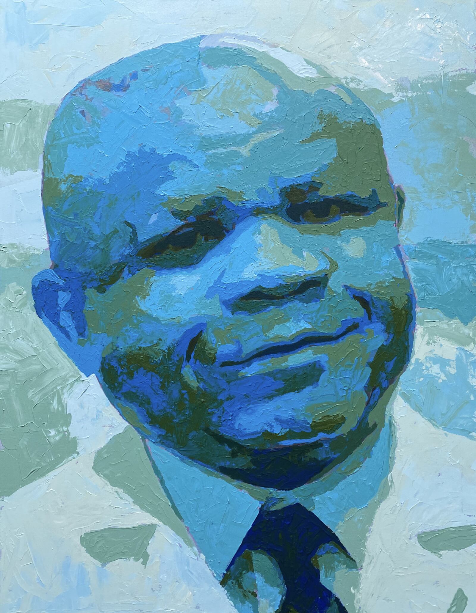 2024 Dayton Skyscrapers piece – “Ziks For the People”, portrait of Ziks Pharmacy owner Nnodum Iheme by artist Dwayne Daniel. CONTRIBUTED