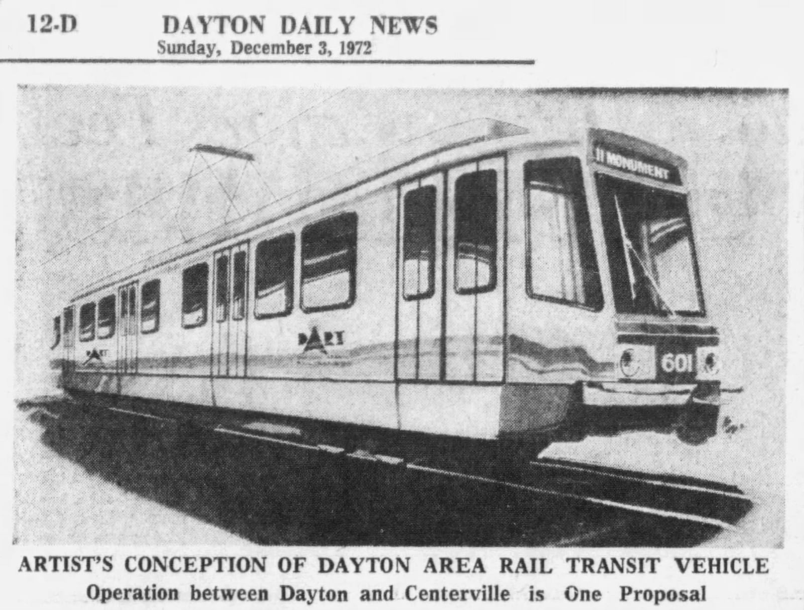 Dec. 3, 1972: Streetcars returning after years in museums. DAYTON DAILY NEWS ARCHIVES