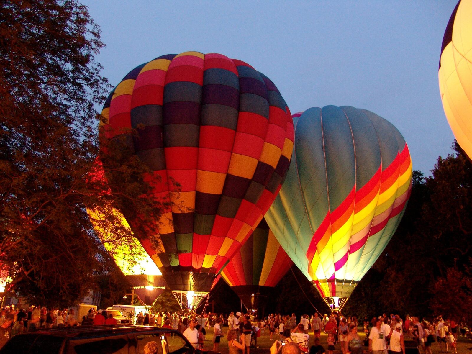 The LaRosa’s Balloon Glow, where tethered, hot-air balloons are illuminated from within, is a popular annual Fourth of July event at Coney Island. CONTRIBUTED