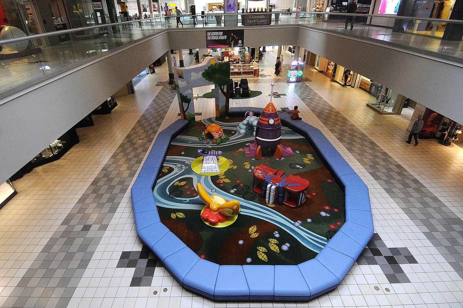 The Dayton Mall in Miami Twp. is ready for shoppers Monday, Feb. 26, 2024. The mall, which recently saw several existing tenants sign renewals, will welcome a nearly 10,000-square-foot Kids Empire location later this year. MARSHALL GORBY/STAFF