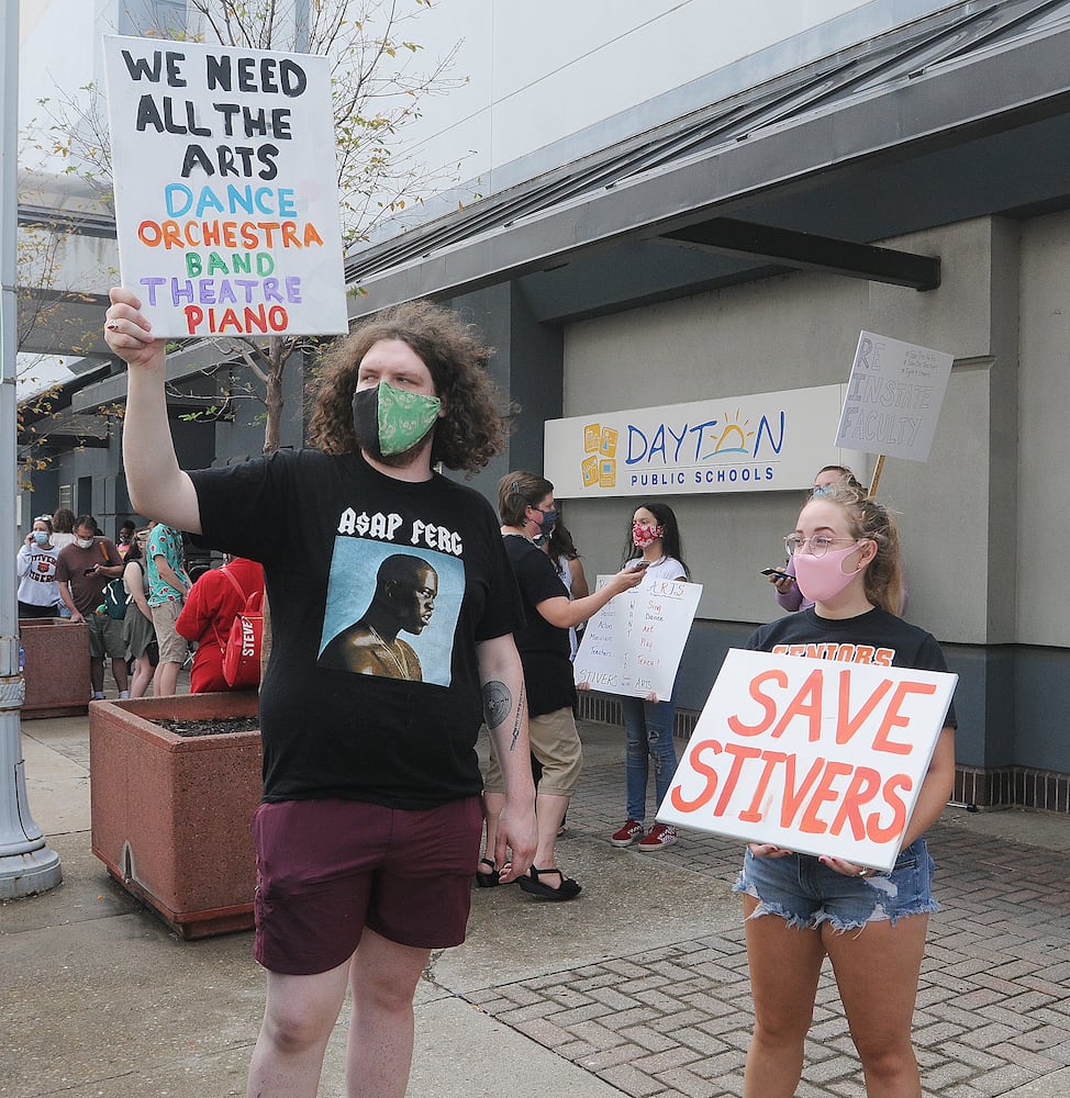 Protest at Dayton Public Schools headquarters