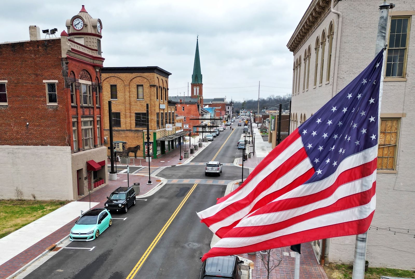 Franklin has finished a $13.4 million Main Street streetscape project. The work included making Main Street a two-way thoroughfare. NICK GRAHAM/STAFF