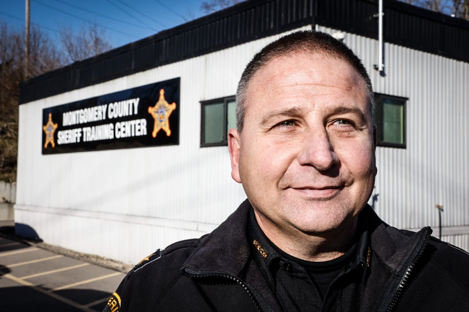 Montgomery County Sheriff, Rob Streck stands in front of the Montgomery County Sheriff Training Center on Old Webster Street in Vandalia. JIM NOELKER/STAFF