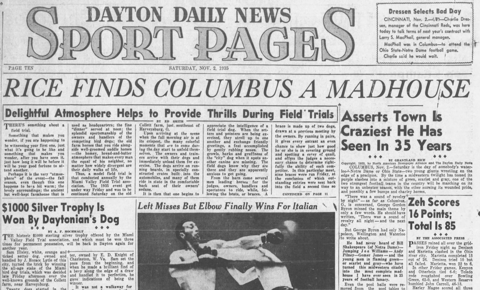 Ohio State-Notre Dame Dayton Daily News archive