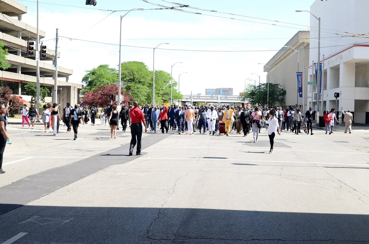 Photos: 300 men in suits march in Dayton