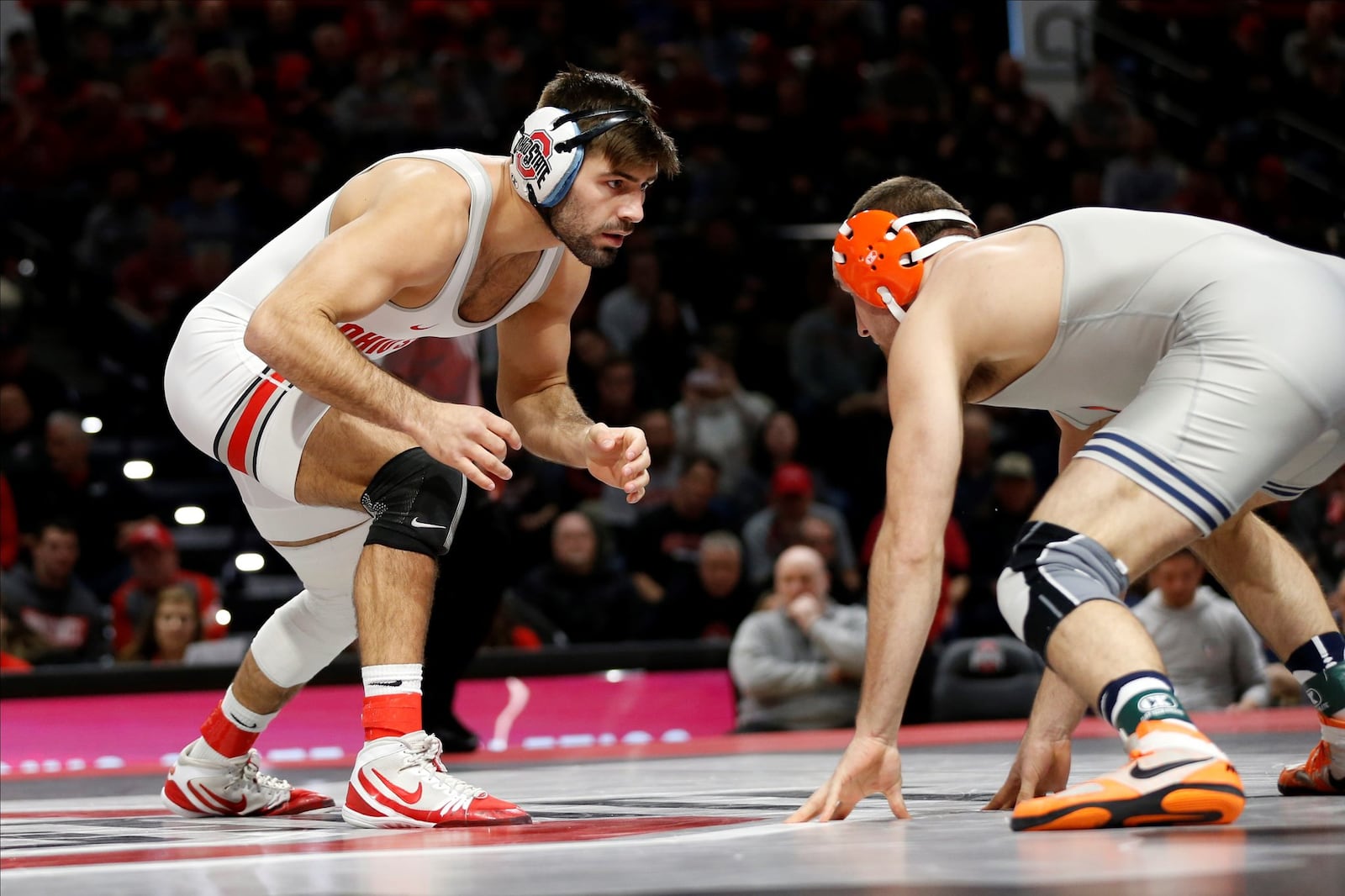 Ohio State sophomore Kaleb Romero, a four-time state champion at Mechanicsburg High School, is 15-4 this season for the Buckeyes. OSU Athletics PHOTO