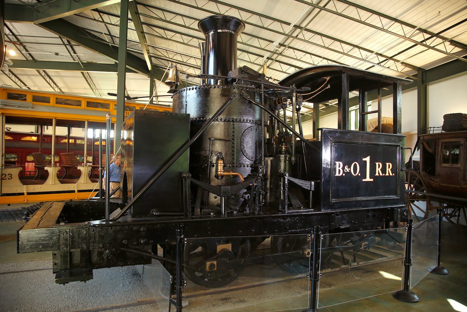 The B&O #1, John Quincy Adams, built in 1835 by the Baltimore & Ohio Railroad, is the oldest existing locomotive built in the United States. LISA POWELL / STAFF