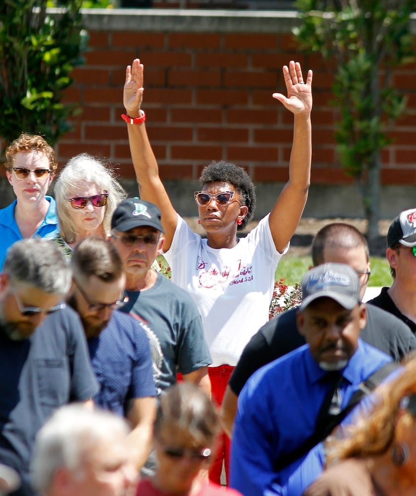 PHOTOS: Prayer vigil held for victims of Oregon District shooting