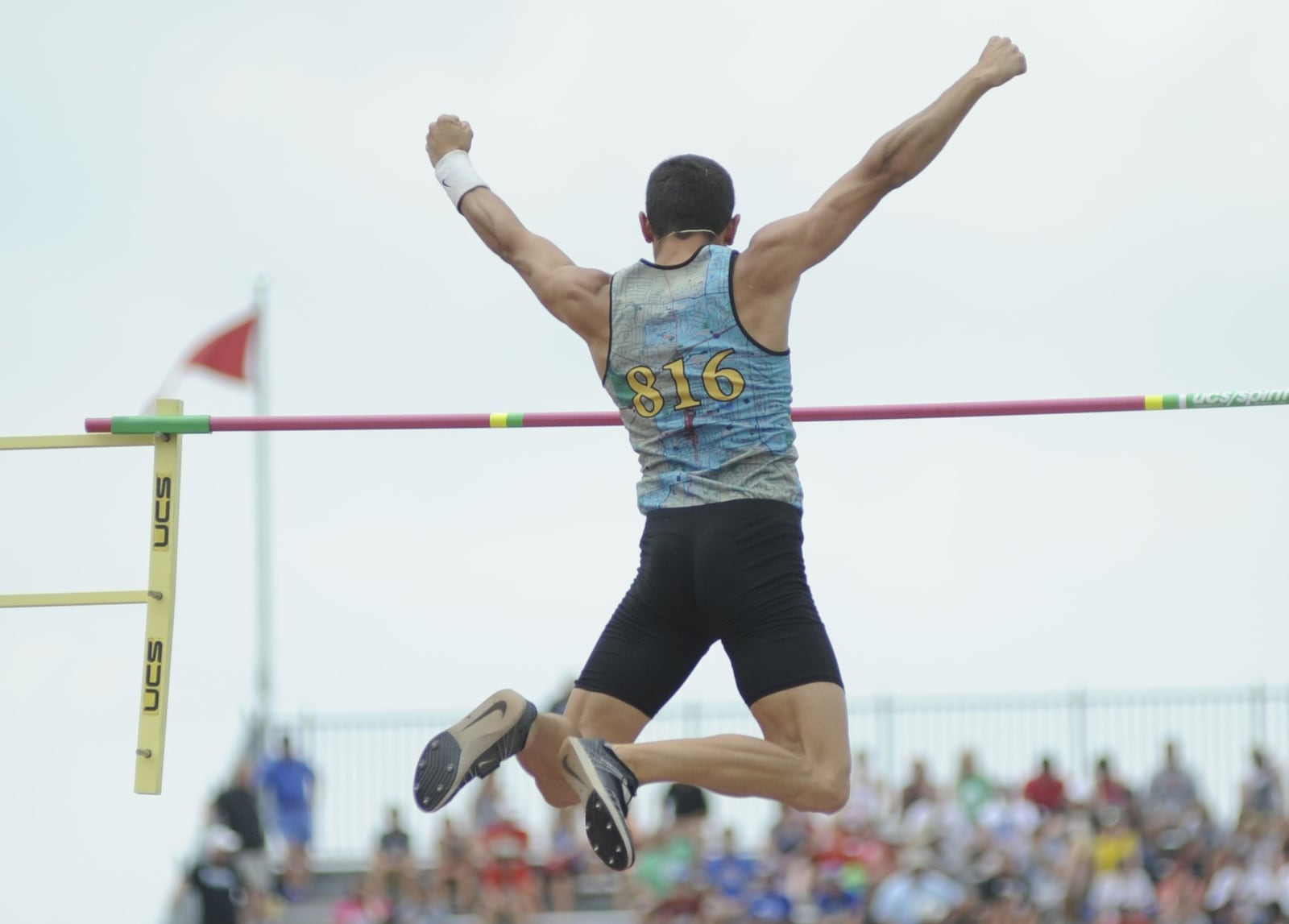 Centerville junior Yariel Soto won the pole vault during the state track and field meet at OSU’s Jesse Owens Memorial Stadium in Columbus on Saturday, June 2, 2018. MARC PENDLETON / STAFF