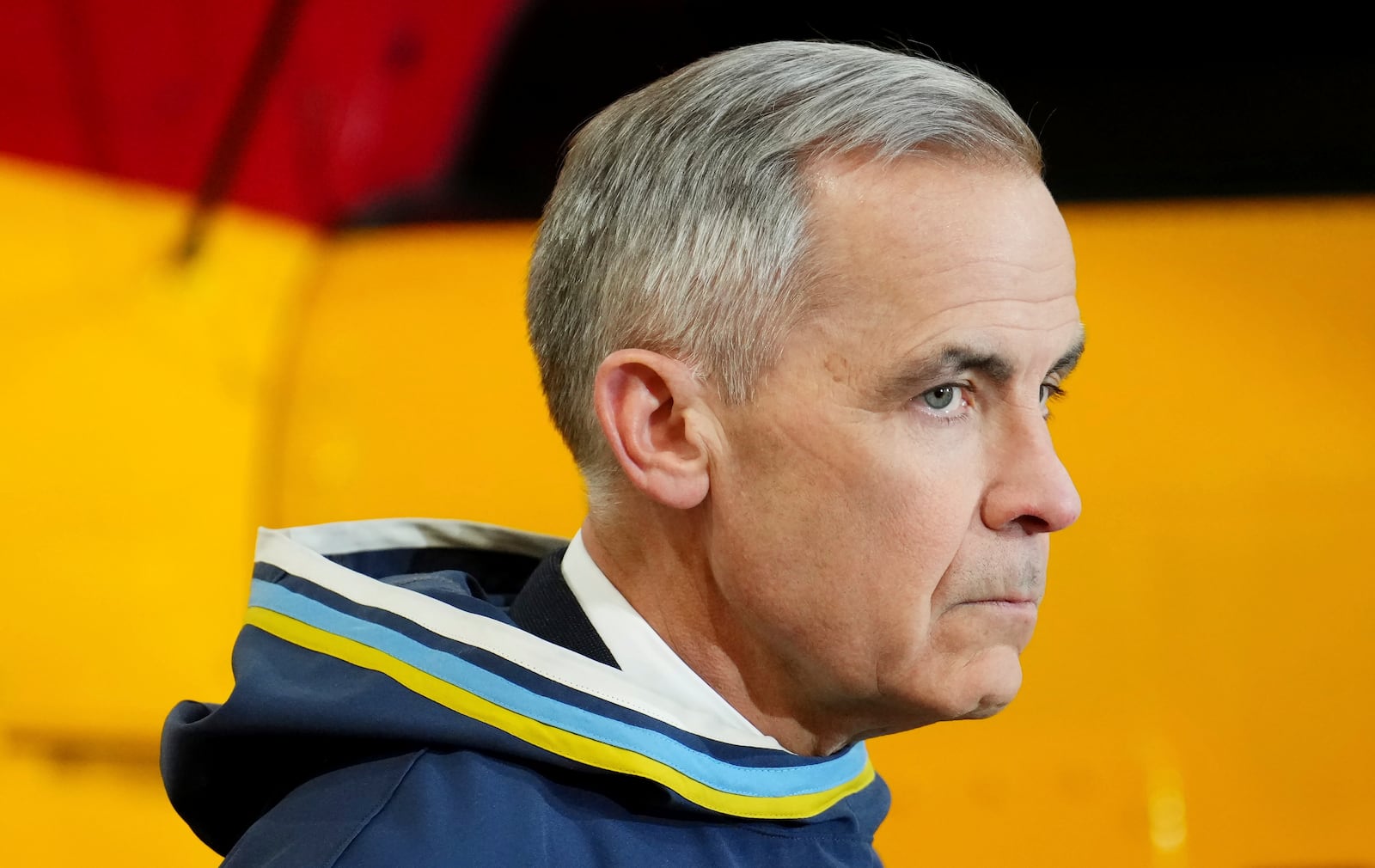 Canada Prime Minister Mark Carney makes an announcement at a Canadian Armed Forces forward-operating location in Iqaluit, Nunavut, on Tuesday, March 18, 2025. (Sean Kilpatrick/The Canadian Press via AP)