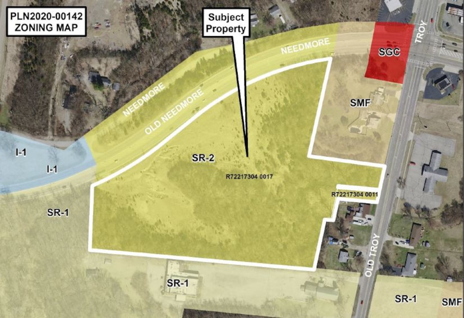 Oberer wants to rezone this property at the southeast corner of Old Troy Pike and Needmore Road for a potential multi-family project. CONTRIBUTED