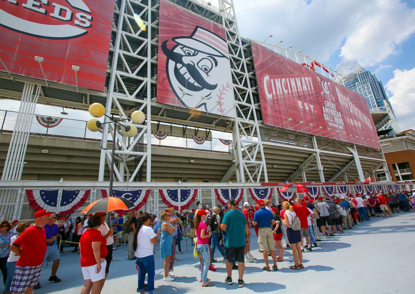 PHOTOS Crowd arrives for President Donald Trump rally in Cincinnati