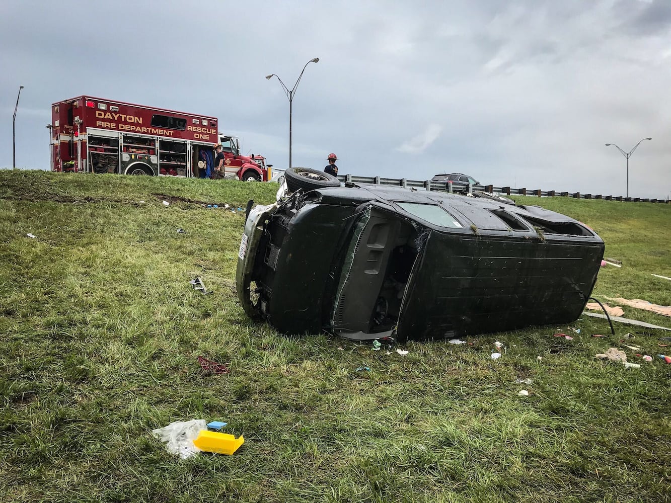 PHOTOS: Rollover crash on U.S. 35