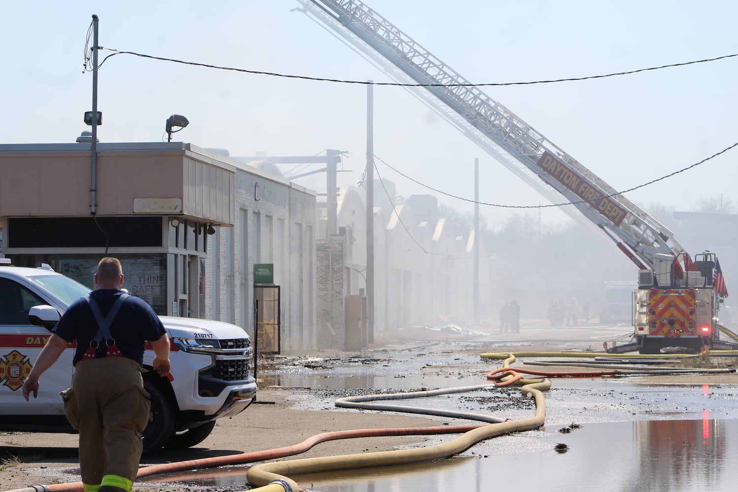 Fire at Wright brothers airplane factory site