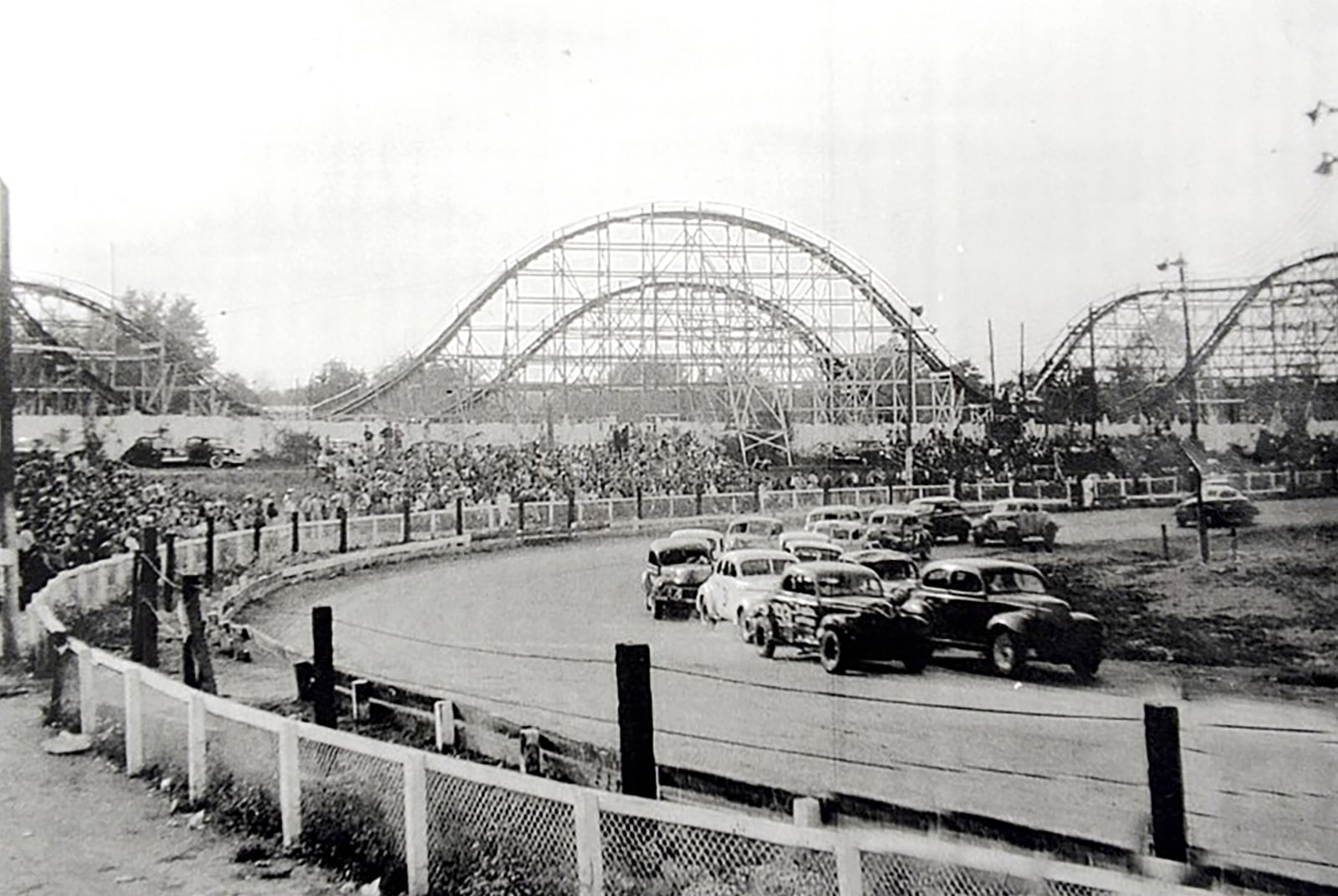 Forest Park Amusement Park and Race Track photographed in 1950. DAYTON DAILY NEWS ARCHIVE