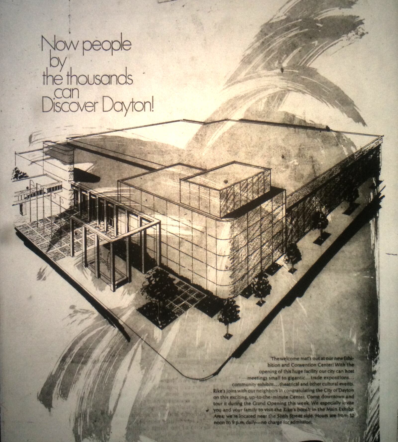 A promotion for Dayton's new Convention and Exhibition Center from a Jan. 1973 editon of the Dayton Daily News.