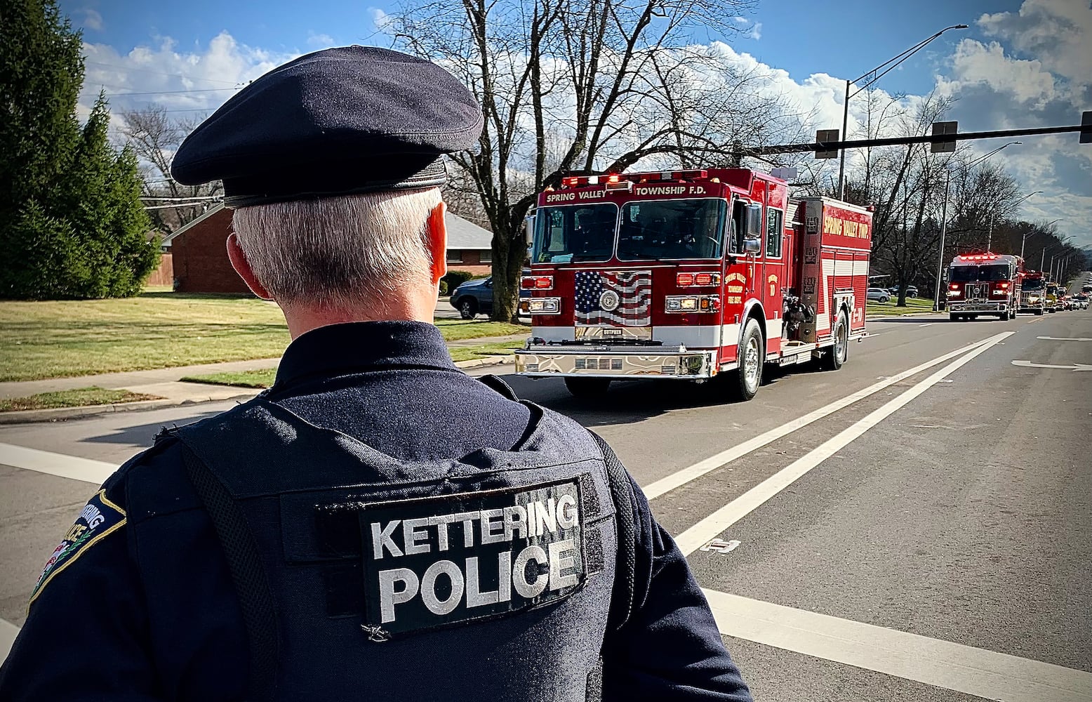 firefighter procession