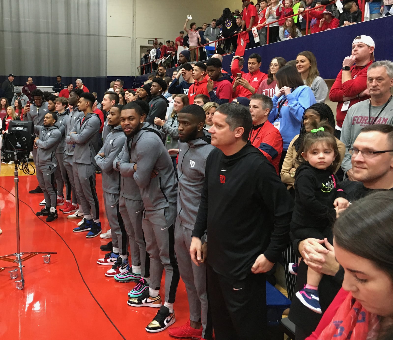 The scene at ESPN's College GameDay on March 7, 2020, at the Frericks Center in Dayton. David Jablonski/Staff