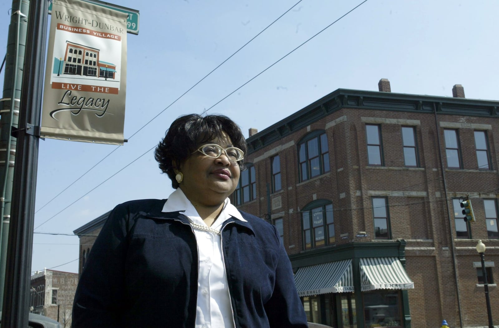 Idotha Bootsie Neal poses along West Third Street. Staff file photo by Skip Peterson