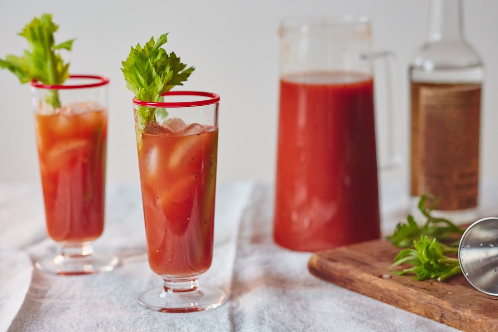 Tomato juice is often used to make Bloody Marys. Credit: Lauren Volo