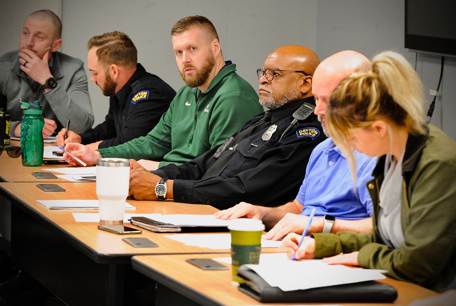 On Wednesday morning, March 2, 2022 about 18 Dayton Police officers took part in accessibility and accommodation training put on the Adult Advocacy Centers and Deaf World Against Violence Everywhere (DWAVE). MARSHALL GORBY\STAFF