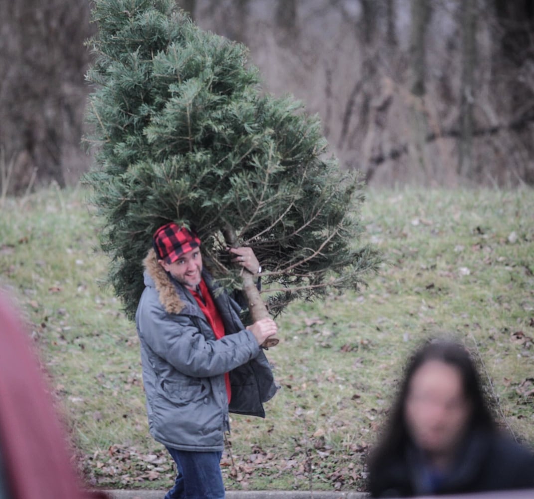 PHOTOS: Locals drop off Christmas trees to help Dayton MetroParks