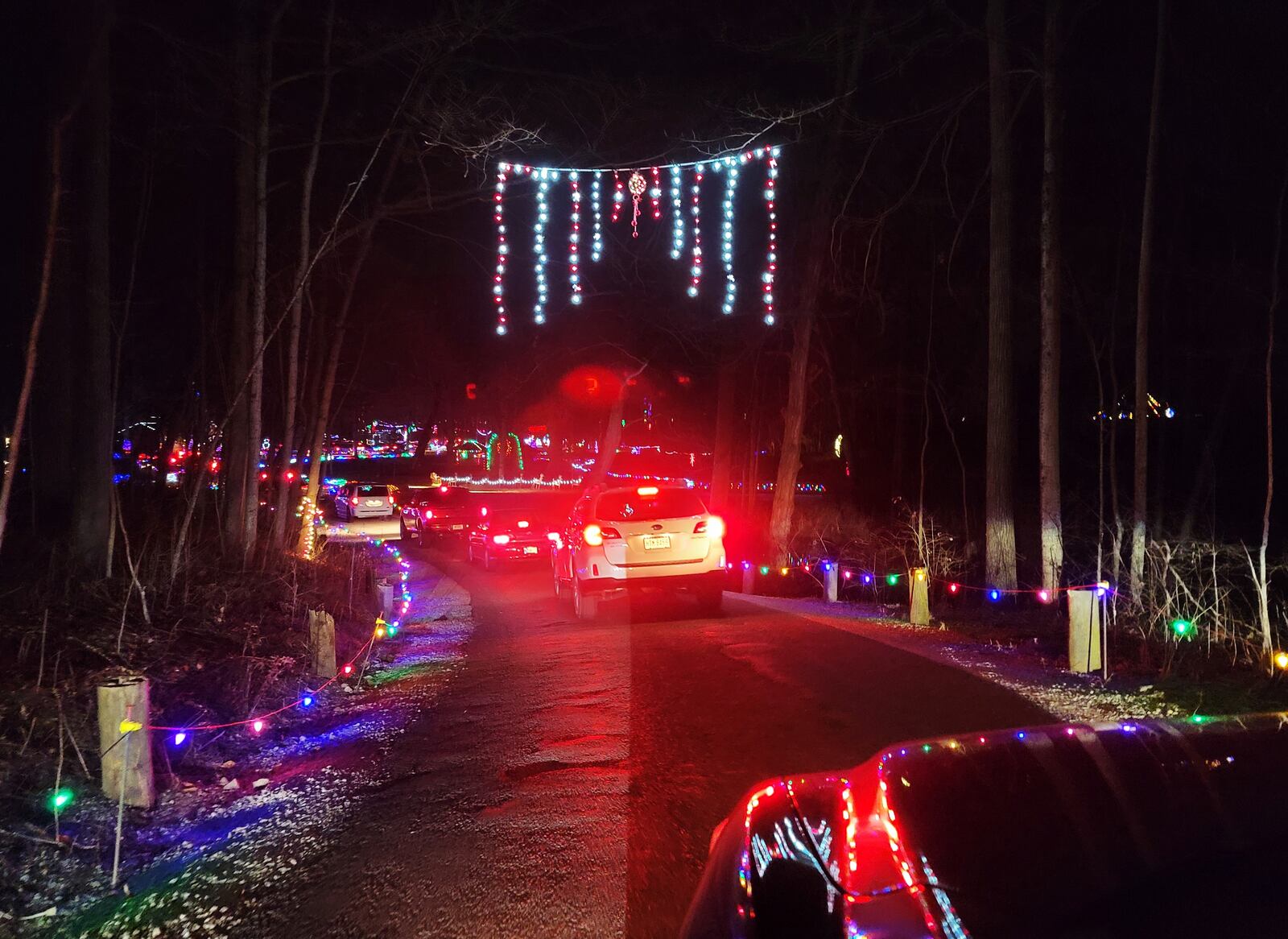 Fort St. Clair Whispering Christmas drive-thru holiday light display is open 6-10 p.m. nightly through December 31. Fort St. Clair Park is located at 135 Camden Road in Eaton in Preble County. NICK GRAHAM / STAFF