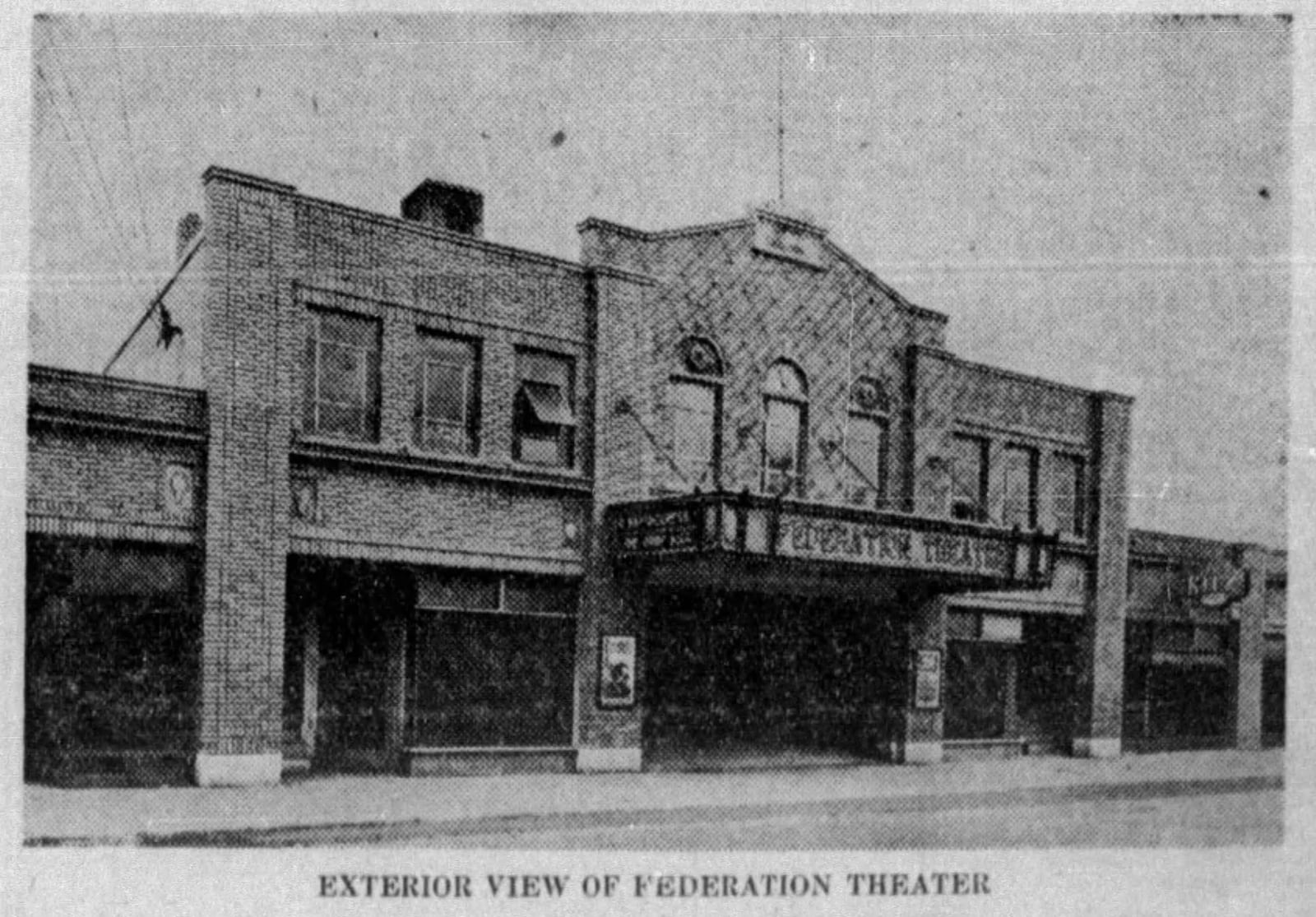 The Federation Theater in Dayton. Dayton Daily News archive photo from Mar. 9, 1930.