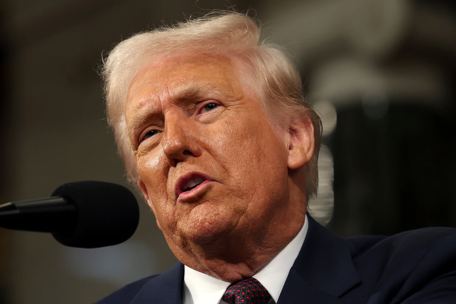 President Donald Trump addresses a joint session of Congress at the Capitol in Washington, Tuesday, March 4, 2025. (Win McNamee/Pool Photo via AP)