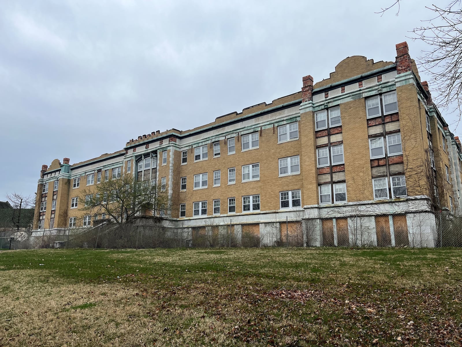 The old Fout Hall on the United Theological Seminary campus in northwest Dayton, which is being transformed by the Omega Community Development Corp. CORNELIUS FROLIK / STAFF