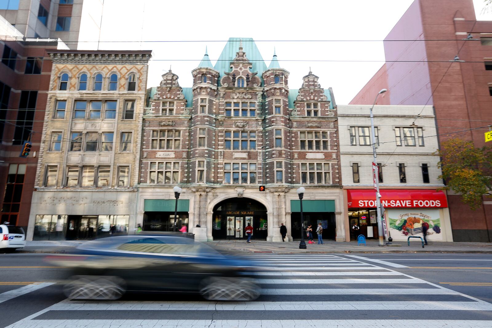 The Dayton Arcade, which opened in 1904, closed its doors for good in 1991. It was describes as "one of the country's most modern and complete structures of its' kind," in a 1904 Dayton Daily News story.  LISA POWELL / STAFF