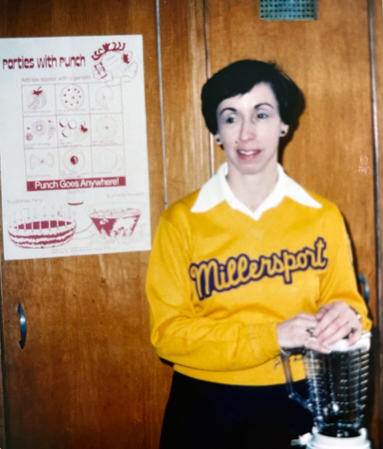 Jean Plunkett teaching at Stebbins High School in 1966. She was wearing her high school cheerleading outfit because it was "50's Day" at Stebbins. CONTRIBUTED